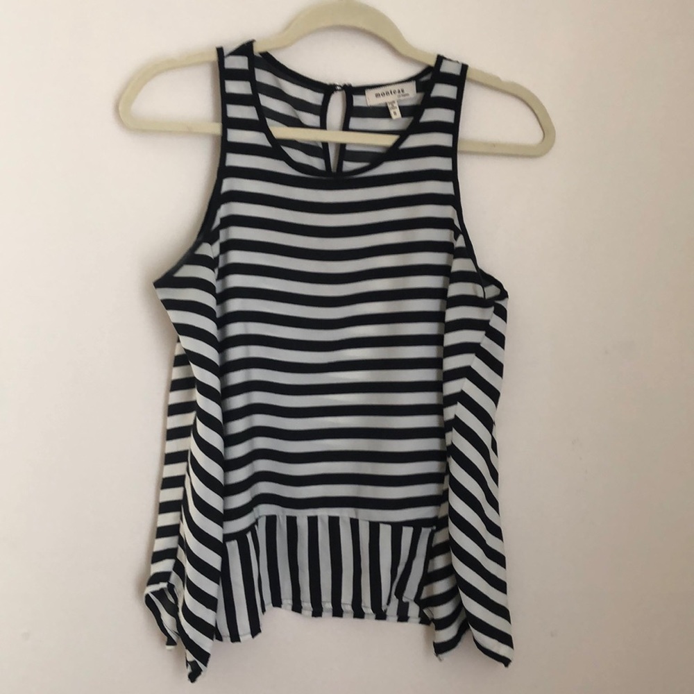 Black and white tank top